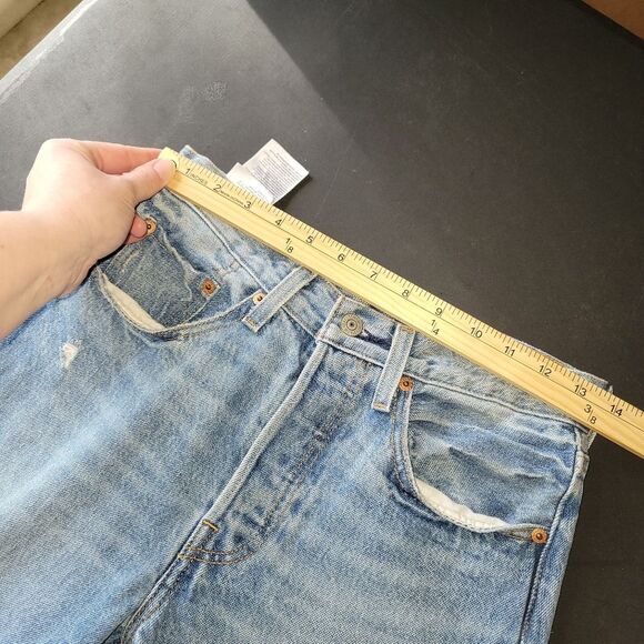 Levi's 501 Distressed Skinny Jeans 26 28 - Picture 9 of 12